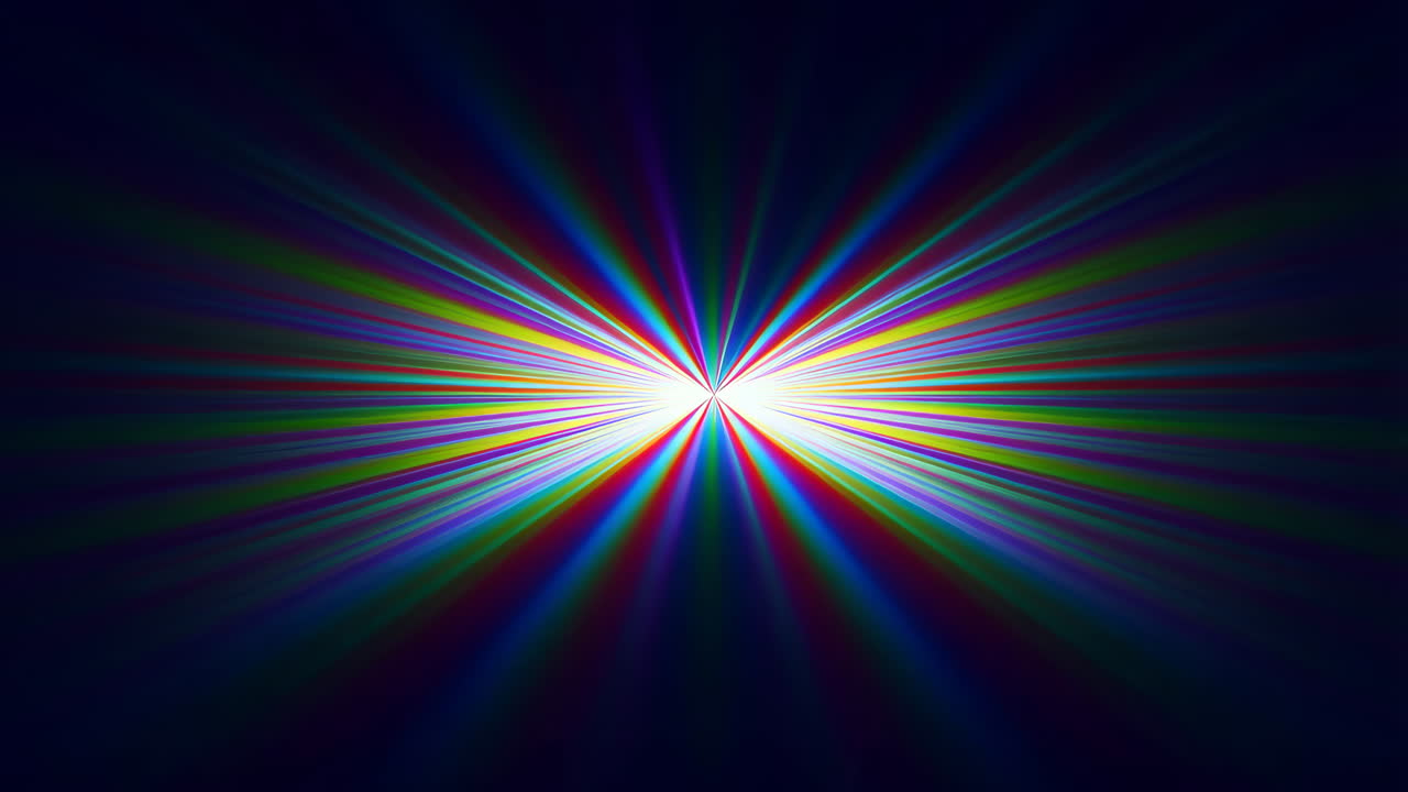 Colorful Light Burst on Dark Background