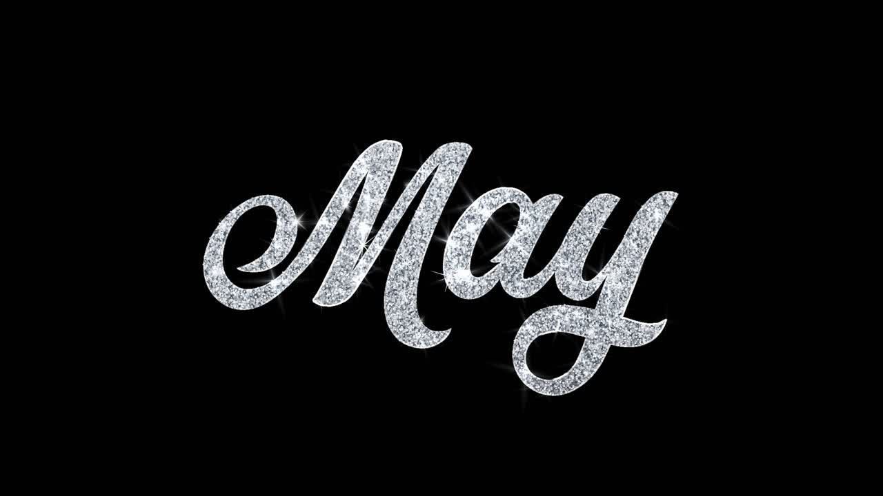 Sparkling Silver May Text