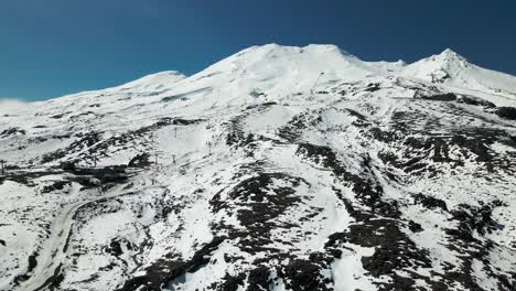 drone aerial shot of taroa ski field