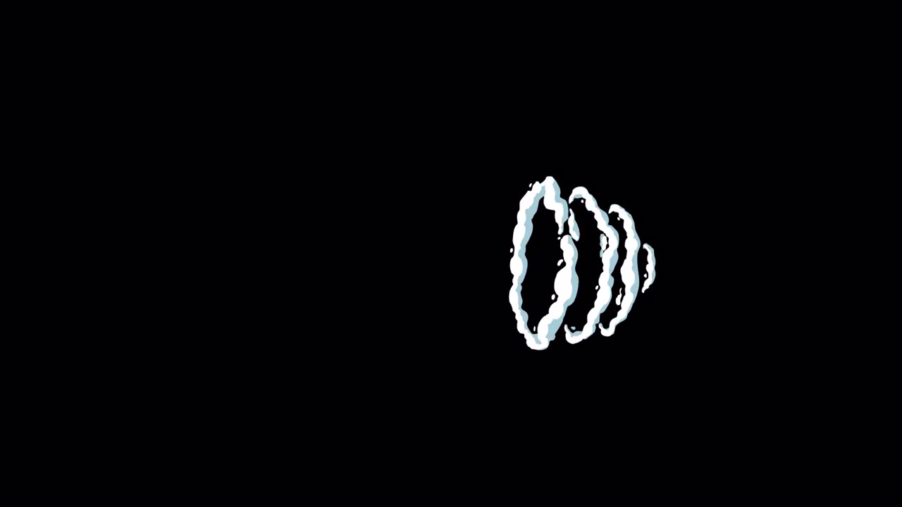 Effetto Increspatura di Linee Bianche Disegnate a Mano su Sfondo Nero