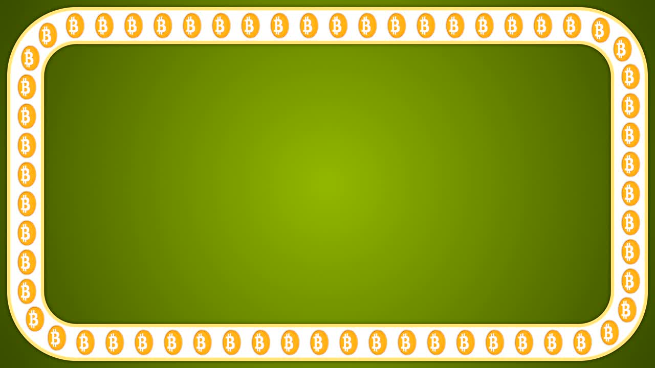 criptomoneda fondo verde rectángulo marco de borde estandarte