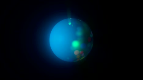 digital colorful sphere with lighting circles in space, modern computer generated background, 3d render