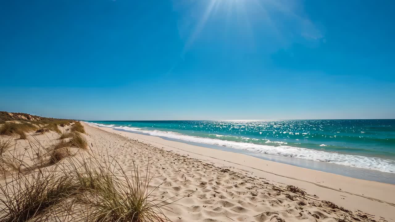 Bella scena sulla spiaggia