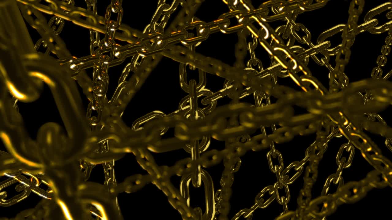 анимация цикла соединения золотой цепной связи