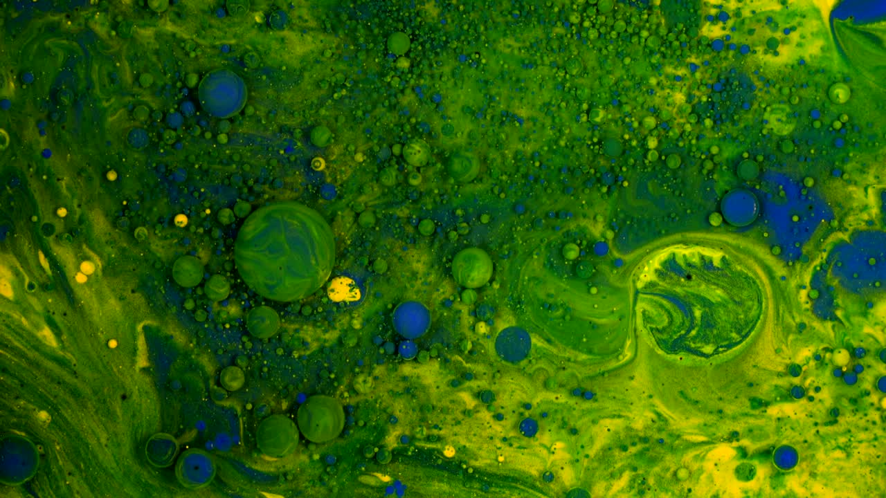 Sfondo astratto con bolle di olio liquido.