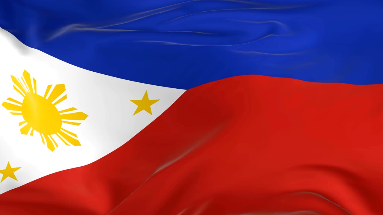 배경으로 루프 발을 흔들고 있는 필리핀