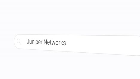 typing juniper networks on the search engine