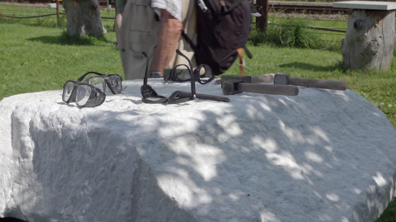 Stone Carving Artist at Work