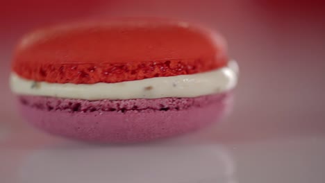 a colorful macaroon spinning in slow motion