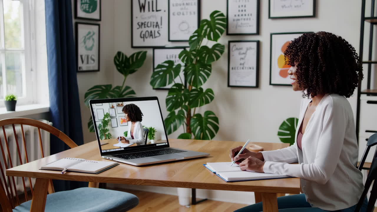 Woman in Video Conference
