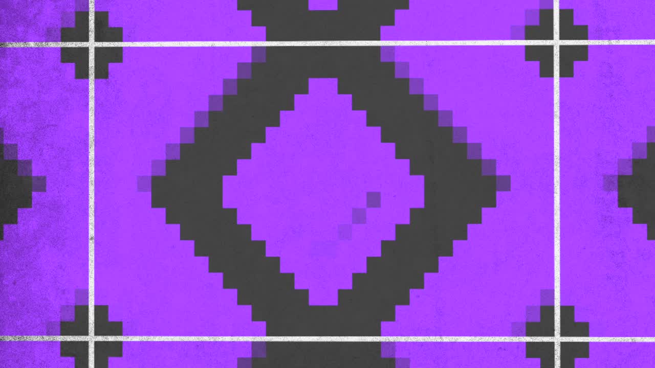 8 bit pattern with purple and black pixels
