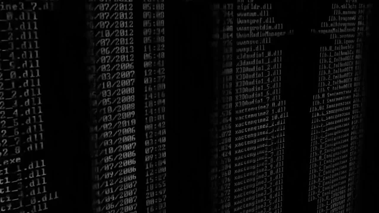 Source Code error flow on black background.