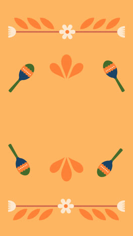 an animation of a flat instagram posts collection for mexico independence celebration