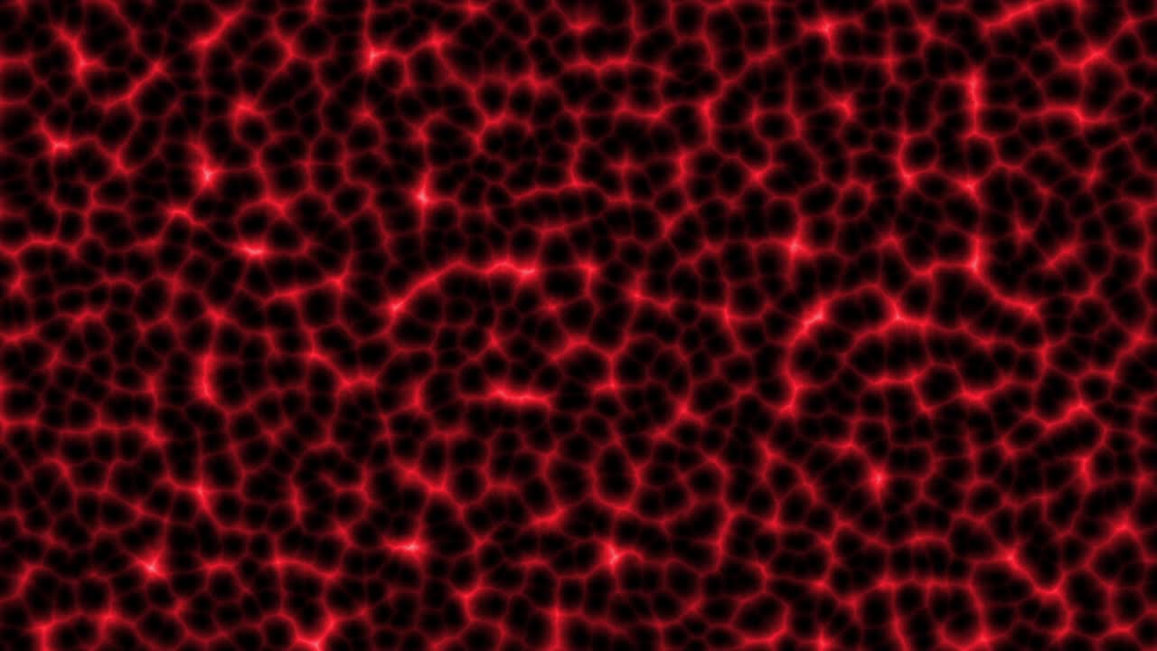 células oscuras abstractas en movimiento rápido sobre un fondo rojo