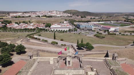 Drone-pass-over-commanders-quarters-at-fort-santa-luzia