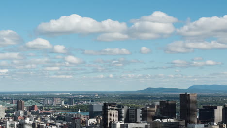 cityscape and clouds on blue sky