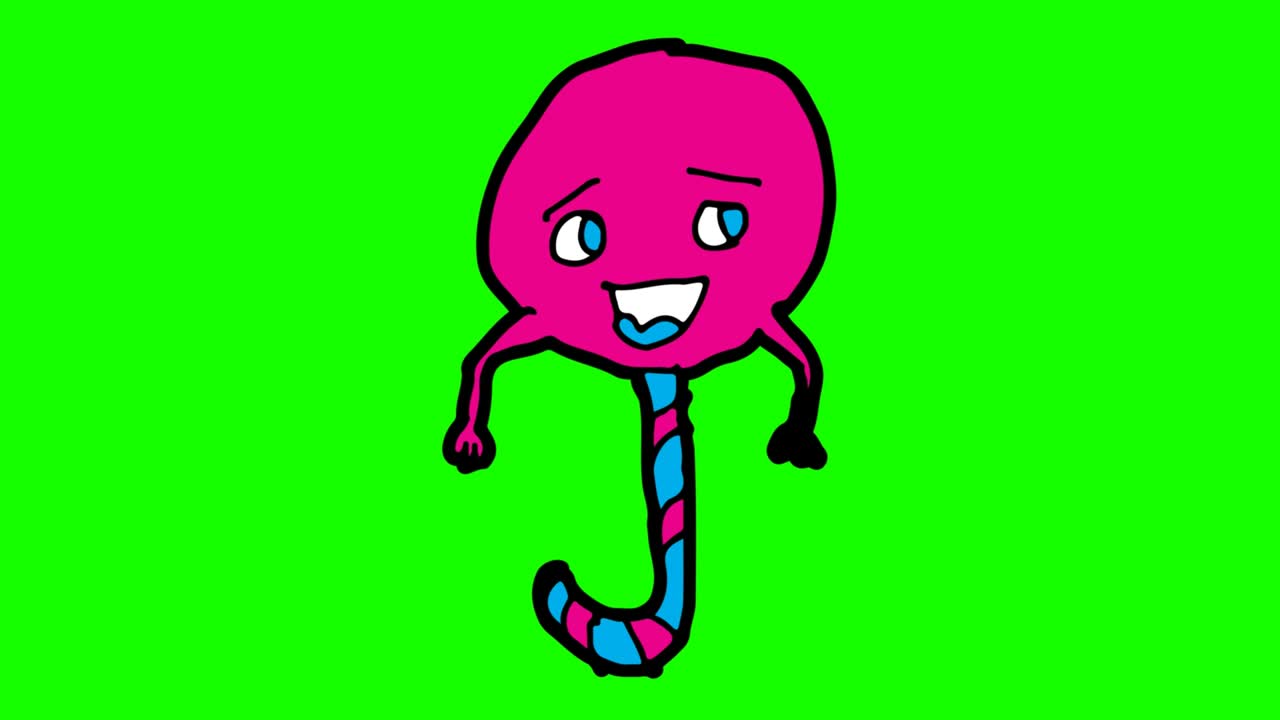 niños dibujando un fondo verde con el tema de los dulces