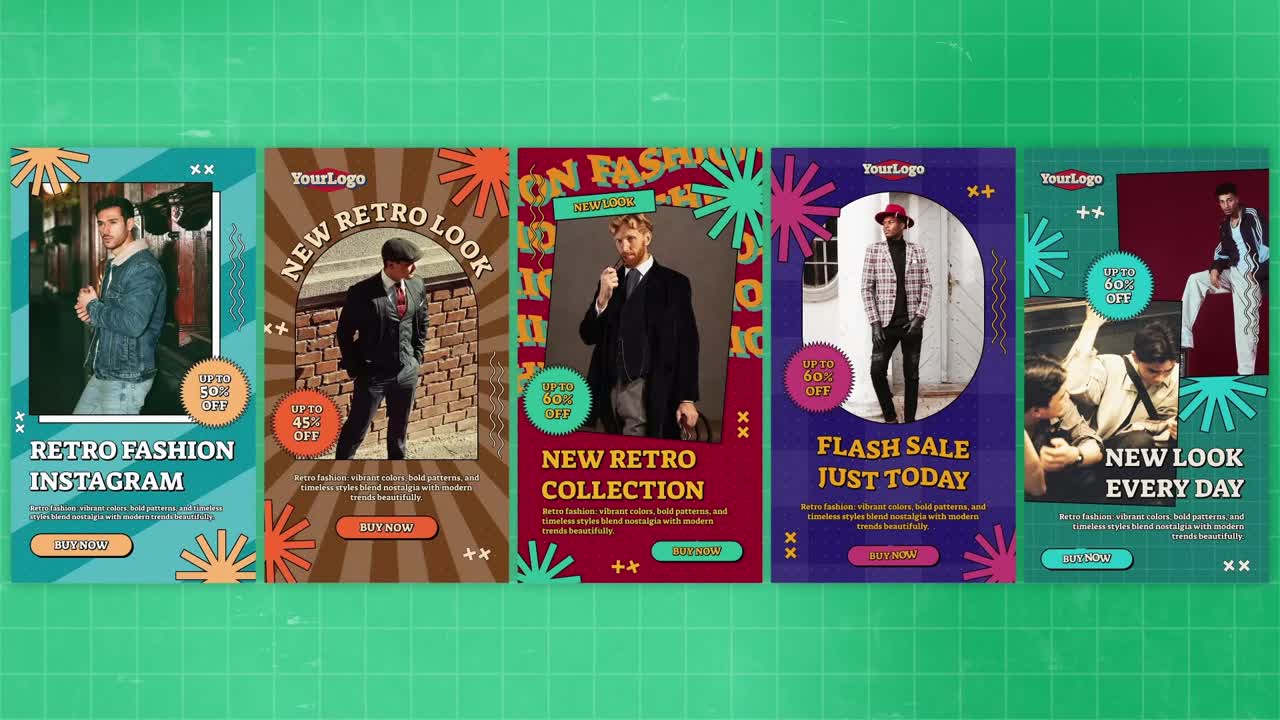 Reel di Instagram di moda retrò