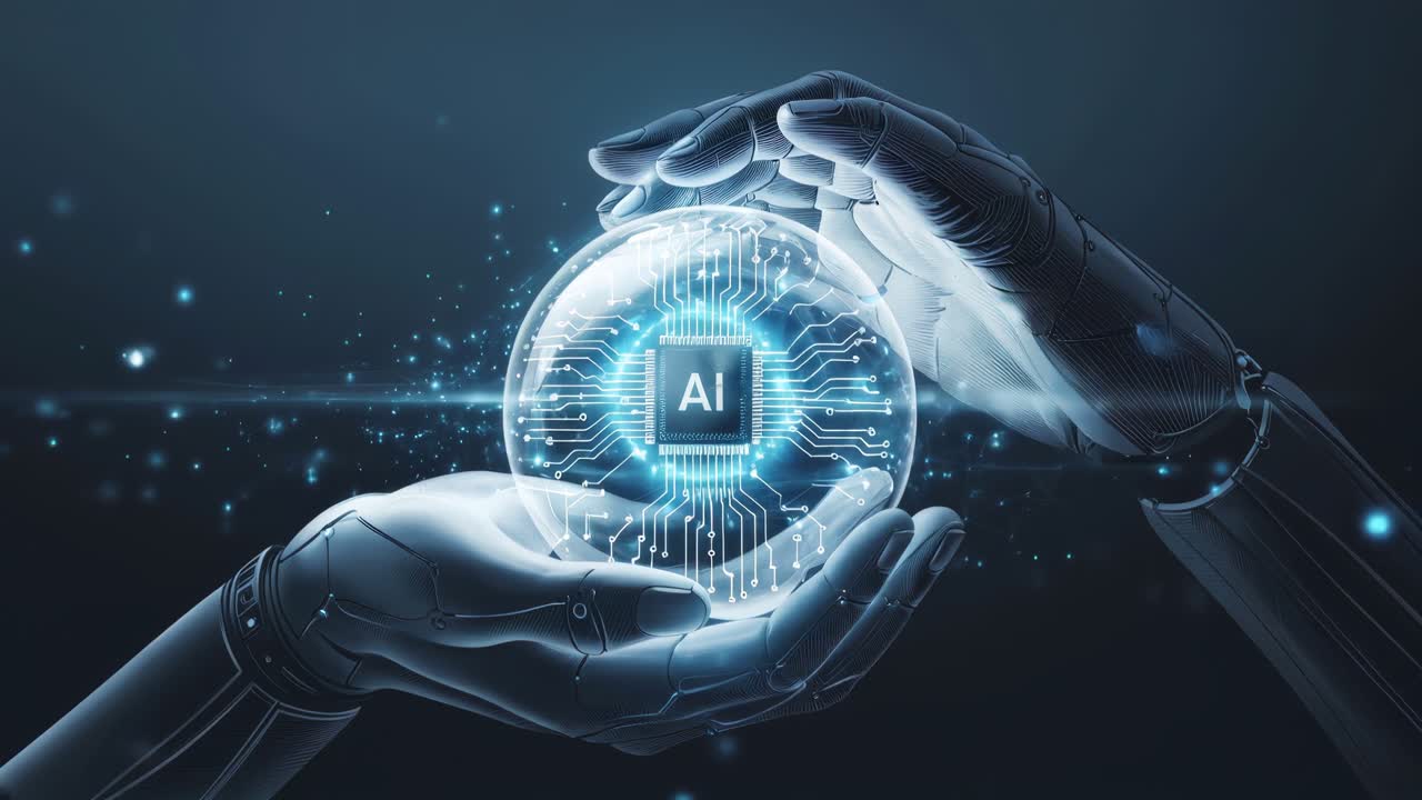 미래의 통찰력은 꿈 같은 가능성의 크리스탈 구에 포착되었습니다.