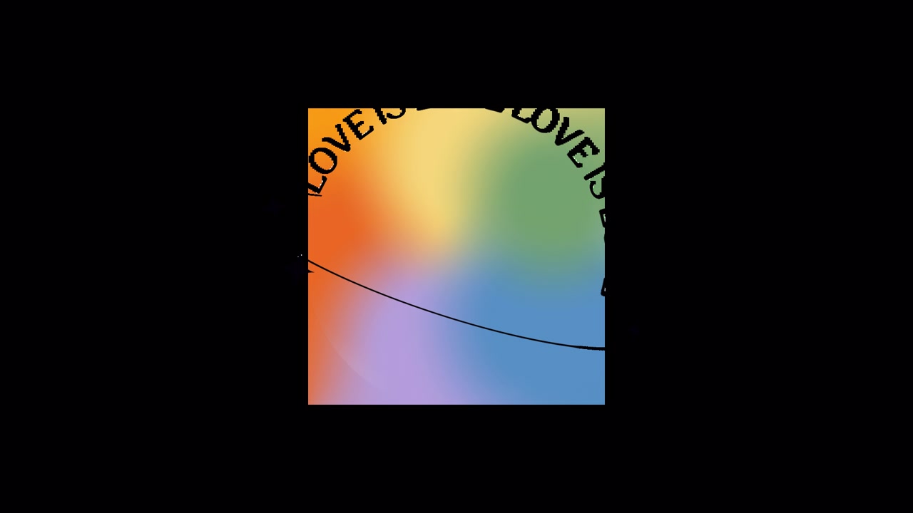 Animated LGBTQ Pride Retro Elements on alpha channel