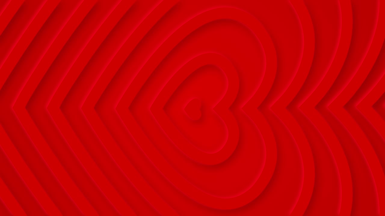 3d 뜨거운 빨간 심장은 중앙에서 움직입니다. 4k 원활한 루프 애니메이션 배경.