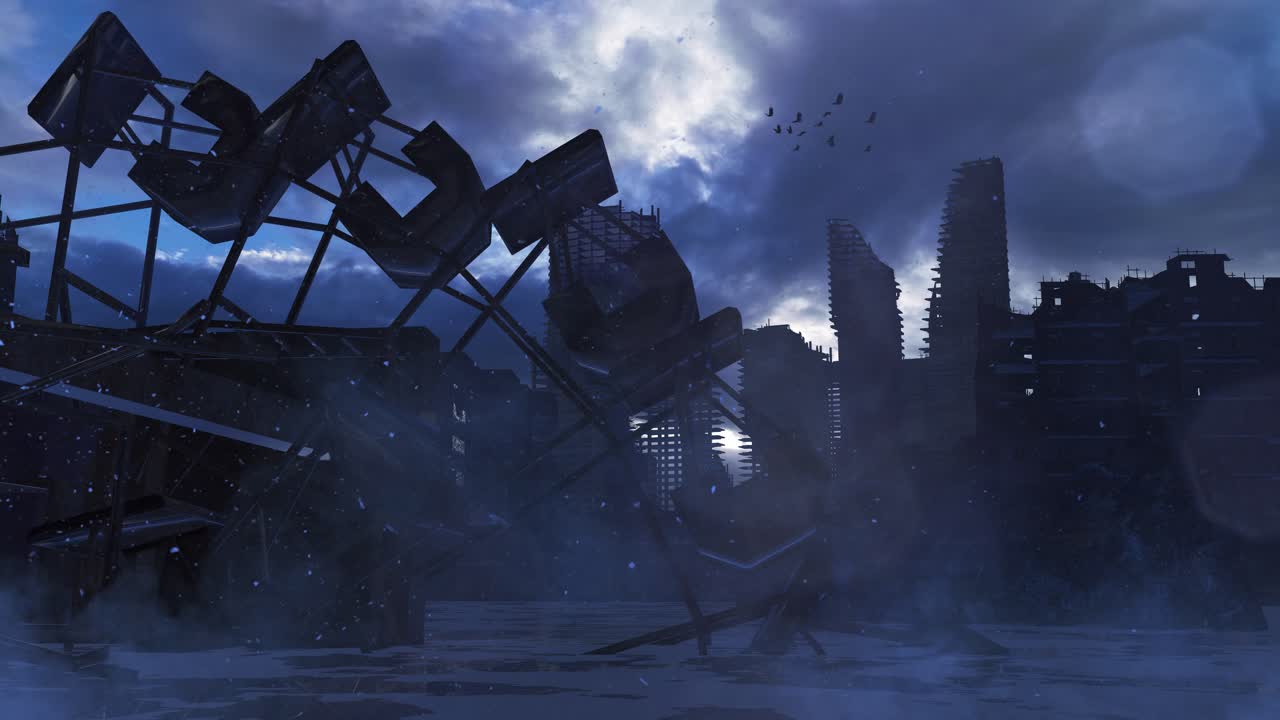 ruinas de ciudades post-apocalípticas