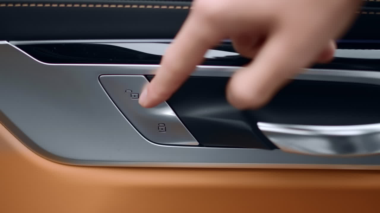 ближайший мужчина замыкает дверь в машине. портрет мужчина трогает замок на ручке двери