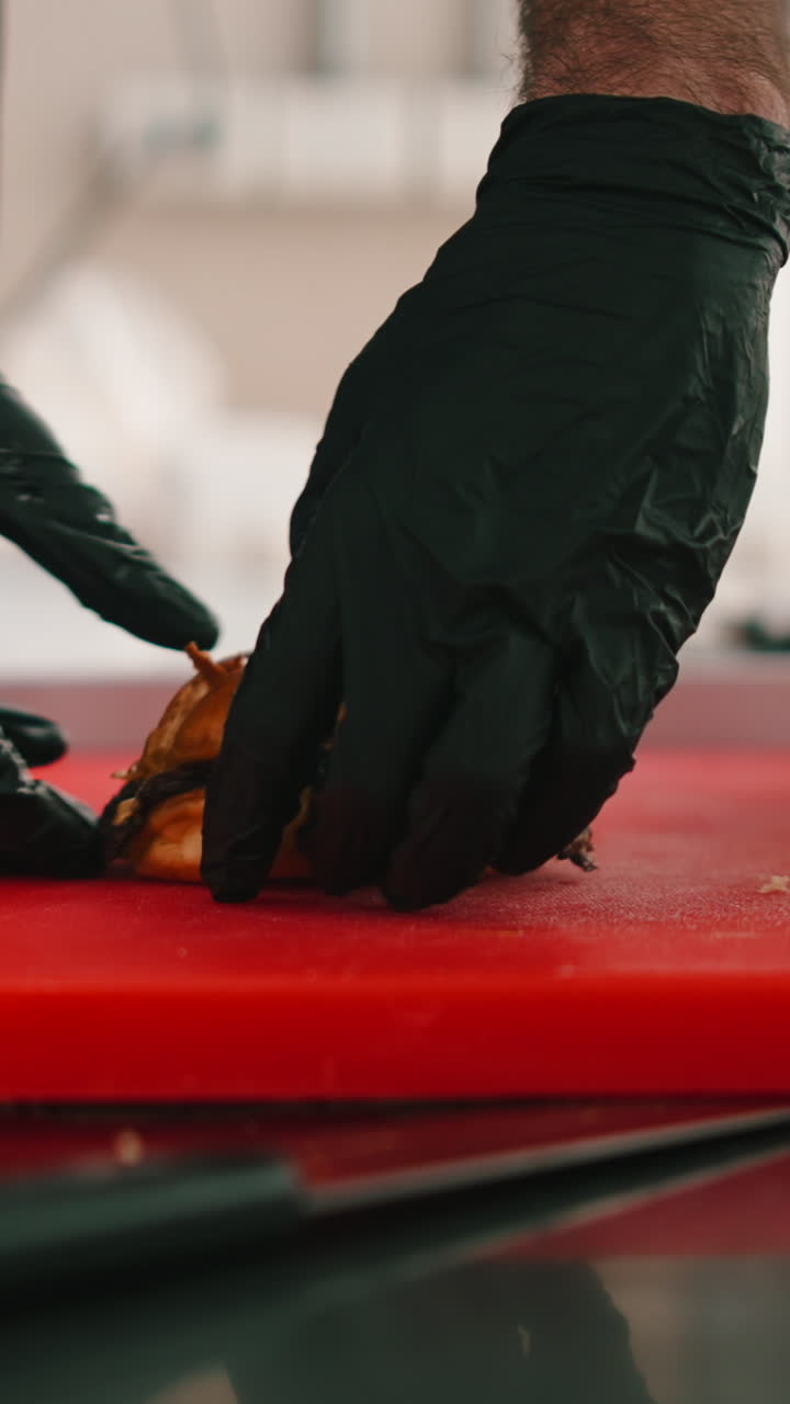 preparación de las hamburguesas