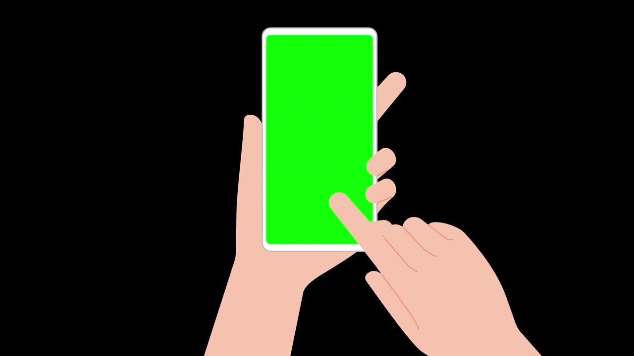 스마트폰을 조작하는 손의 일러스트레이션 비디오