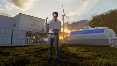 instalación de almacenamiento de energía de hidrógeno y éxito comercial