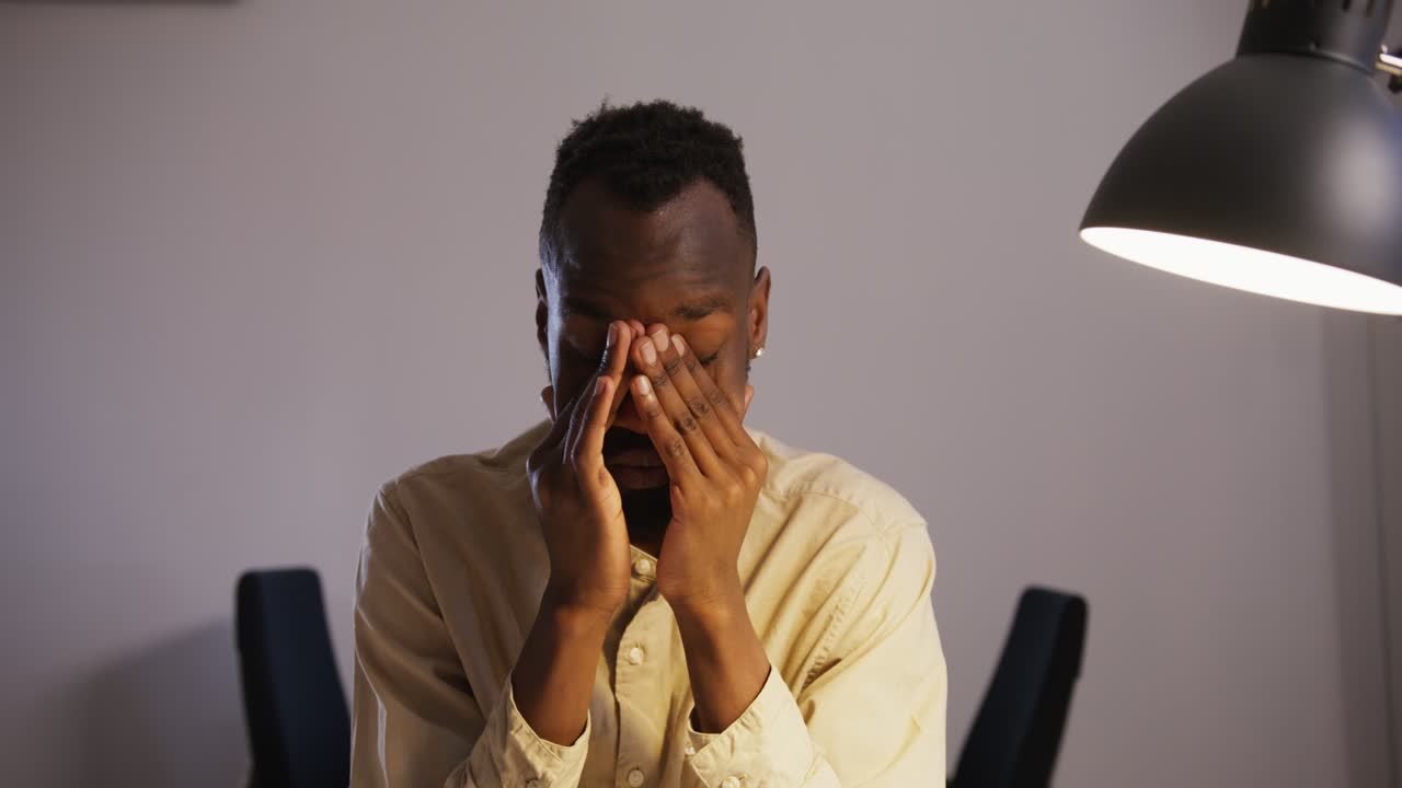 Man experiencing stress and surprise
