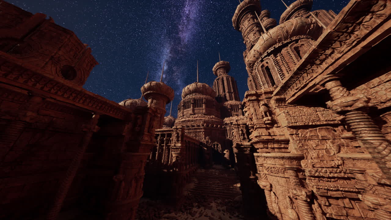 antigua ciudad alienígena bajo la vía láctea