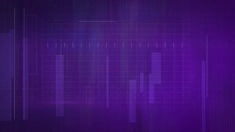 animación del procesamiento de datos financieros sobre un fondo azul