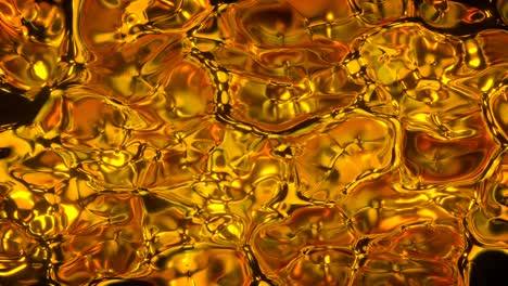 liquid gold flowing 3d render seamless loop animation