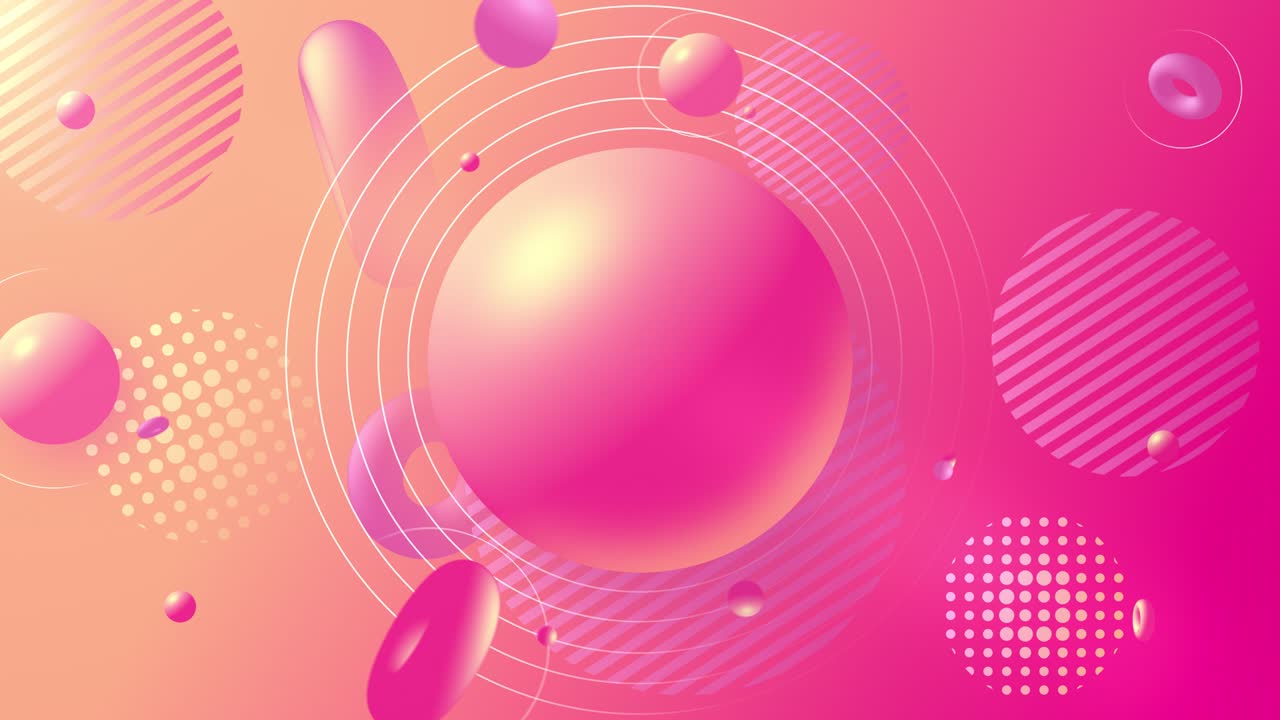 fondo abstracto con esferas tridimensionales. bucle.