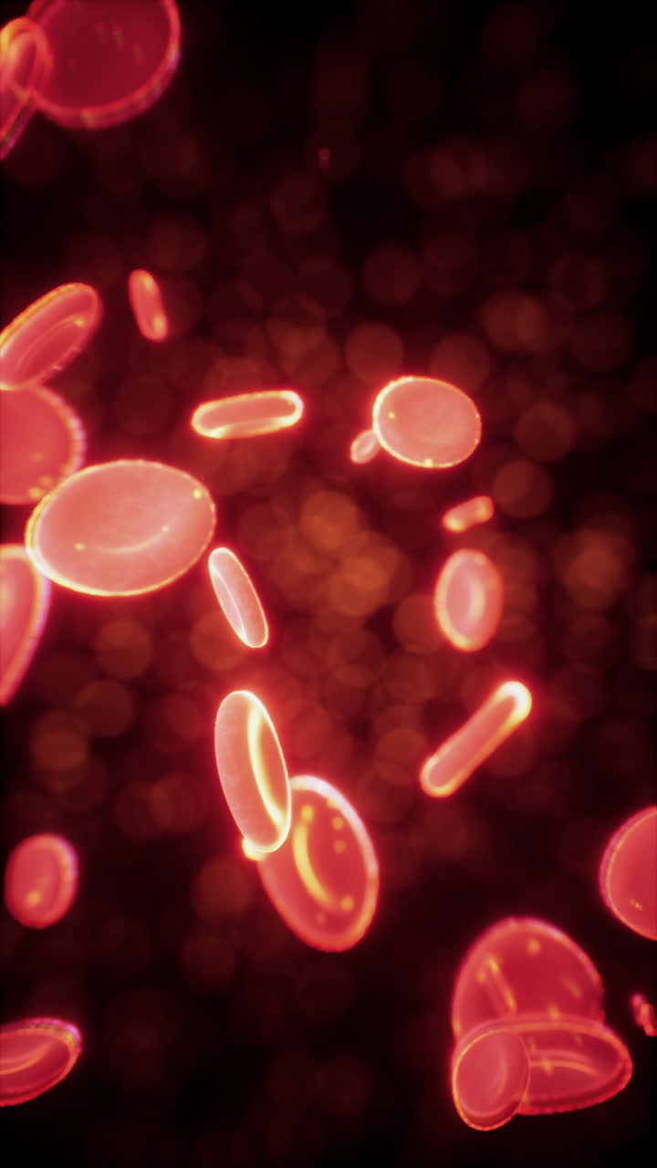 glóbulos rojos bajo un microscopio