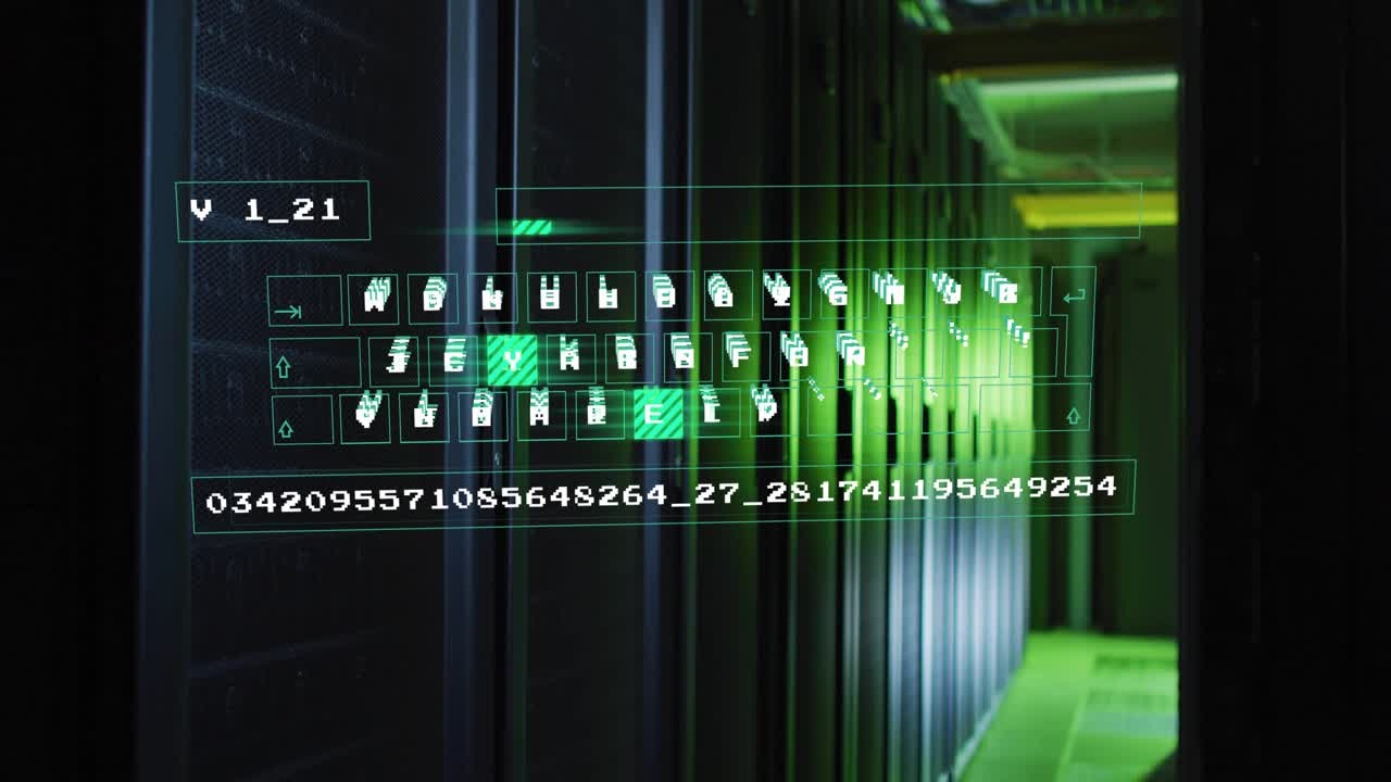 Receiving data command, UI keyboard emerging in corridor mapping data ID and filling progress bar
