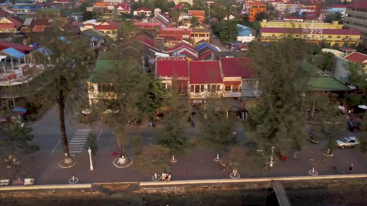 Aerial Views of a Cambodian Town