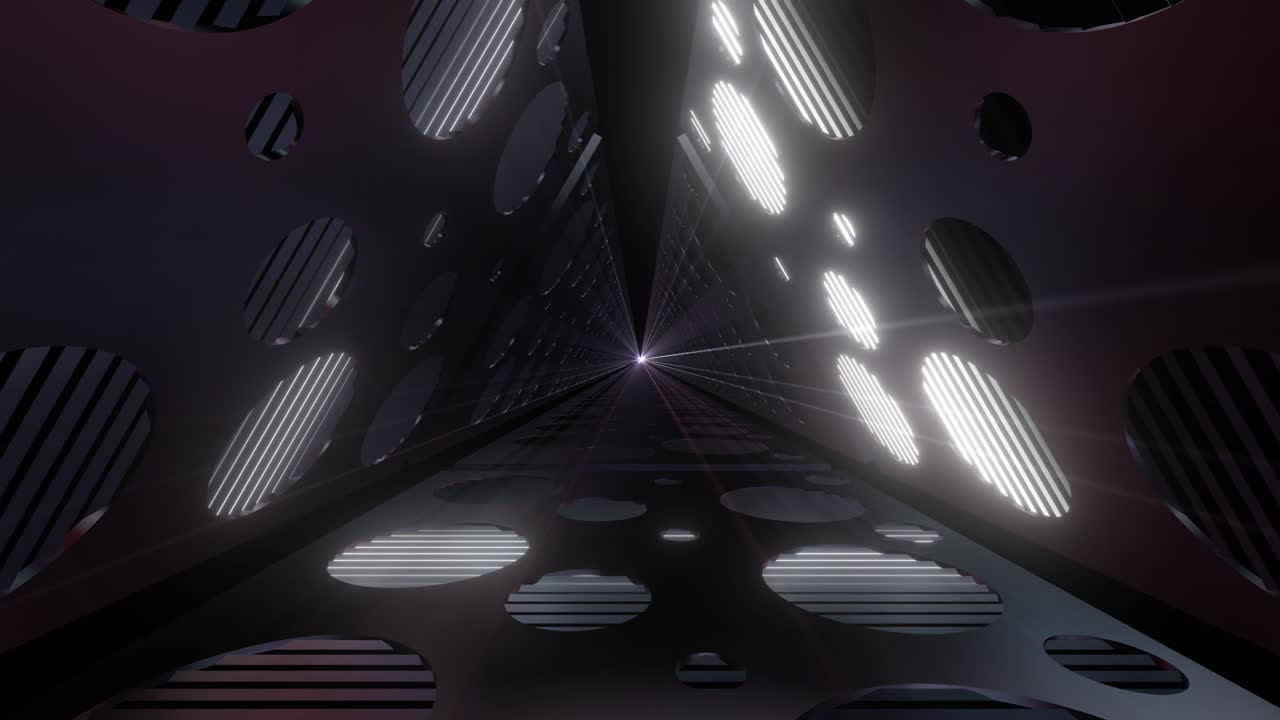 futurystyczny świecący tunel