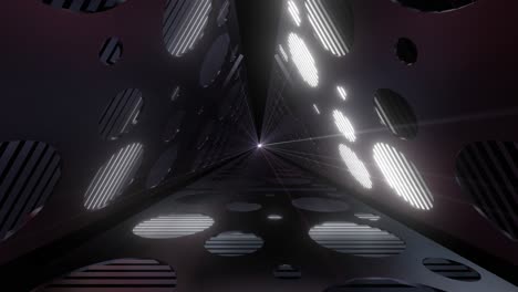 el túnel luminoso futurista