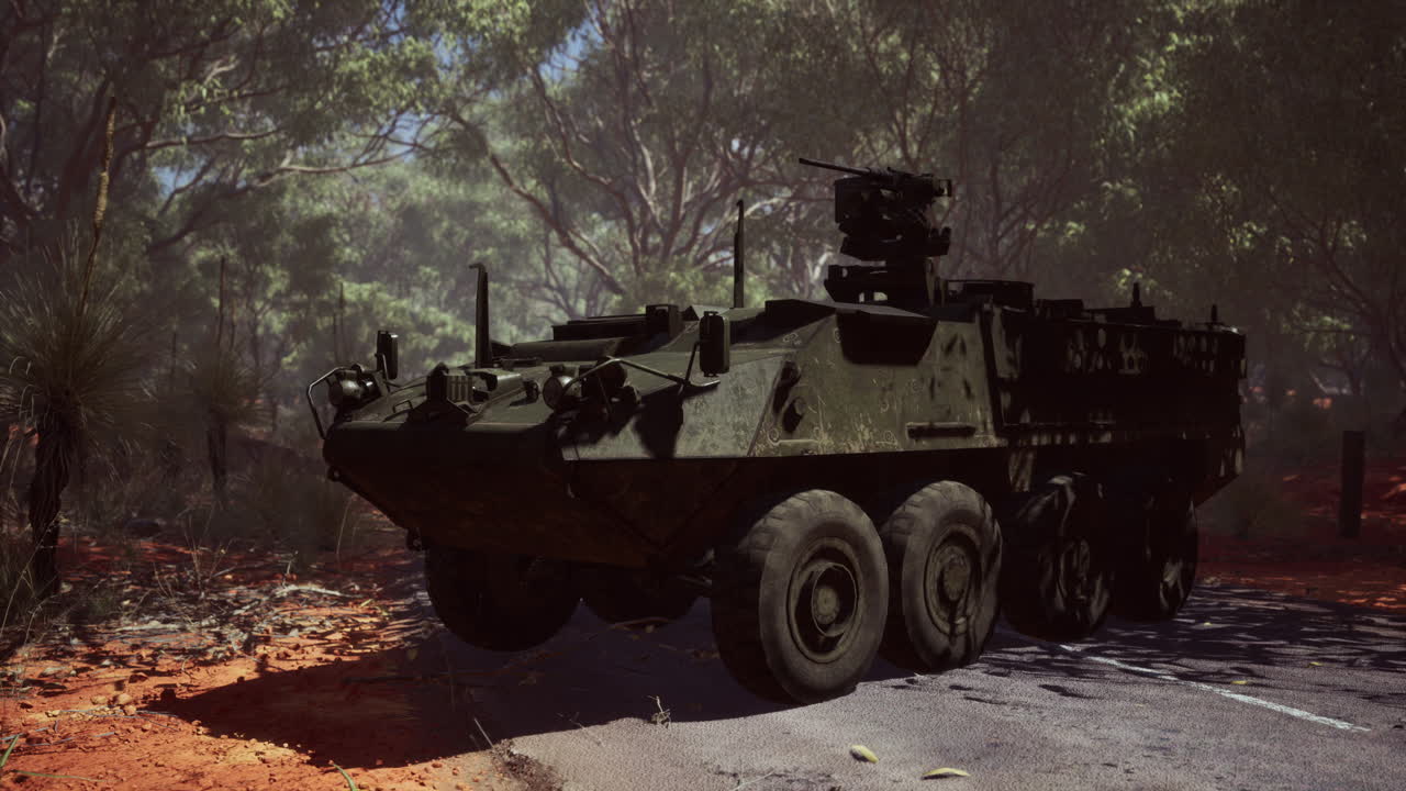 도로 에 있는 장갑 전투 군대  ⁇ 크