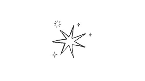 hand drawn star with sparkle