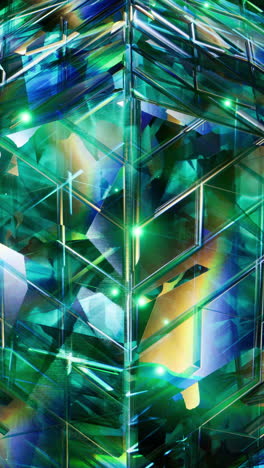 abstract geometric green and blue pattern