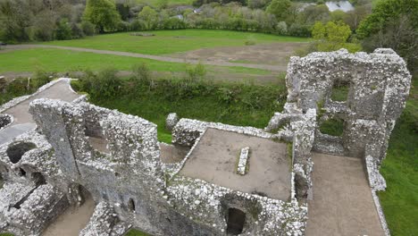 llawhaden castle ruins in pembrokeshire, wales in uk