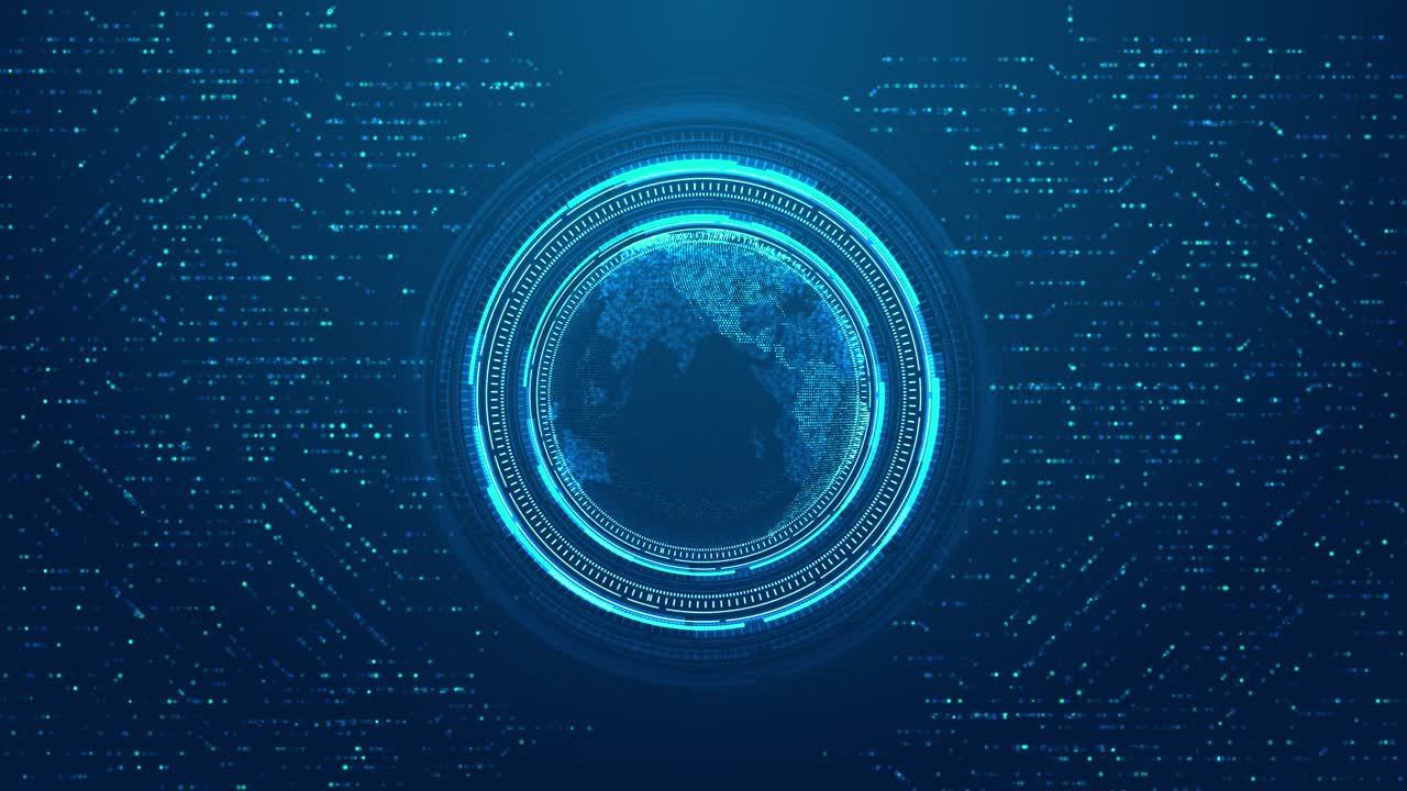 Cyber digital global world network connection and data connections concept technology data digital