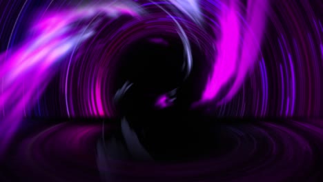 Animation-of-purple-shapes-moving-over-spiral