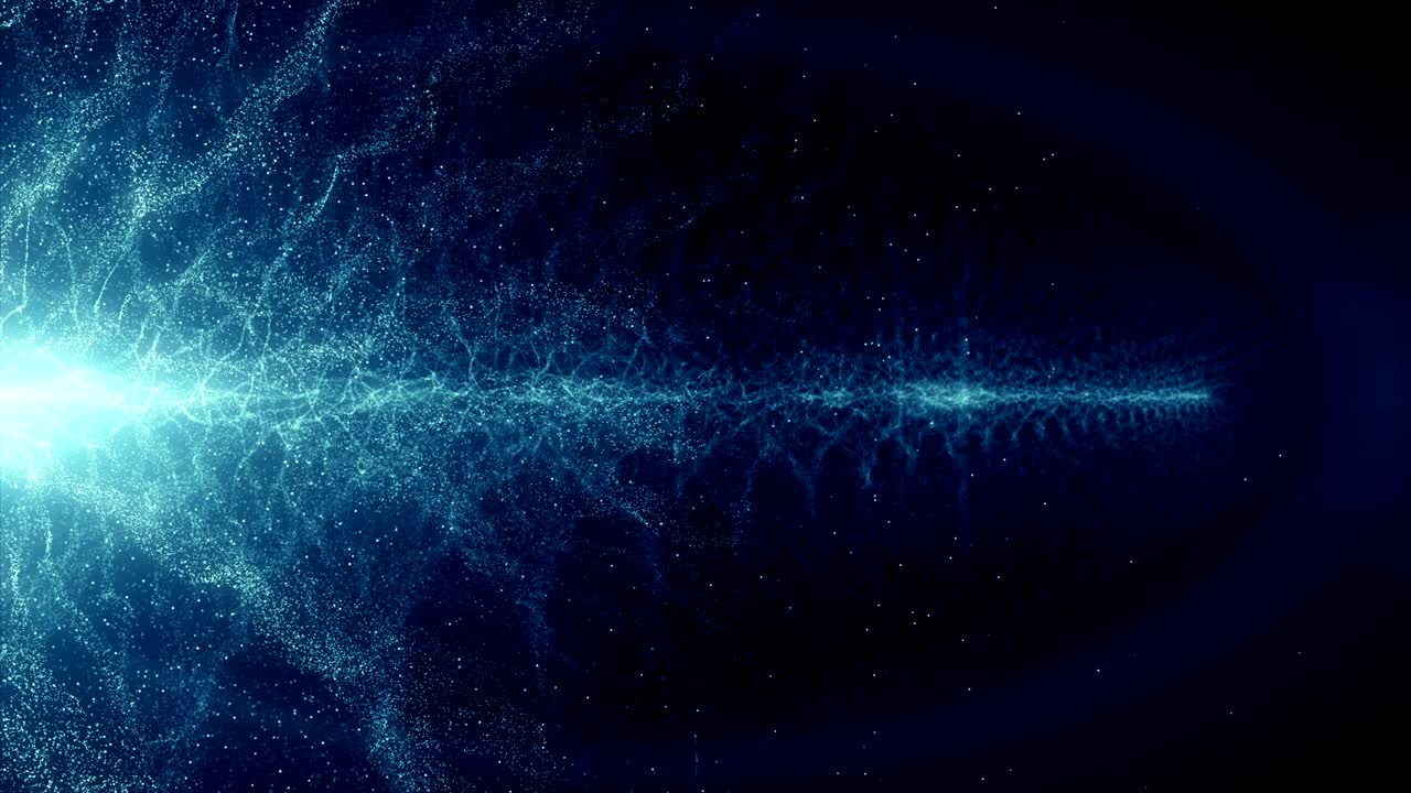 Particles Blue dust abstract light bokeh motion titles cinematic background loop