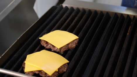 cheeseburger perfection: melting cheese on a juicy patty