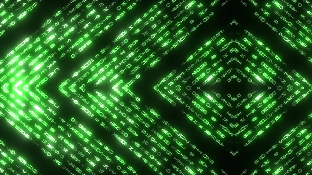 Glowing Green Digital Pattern