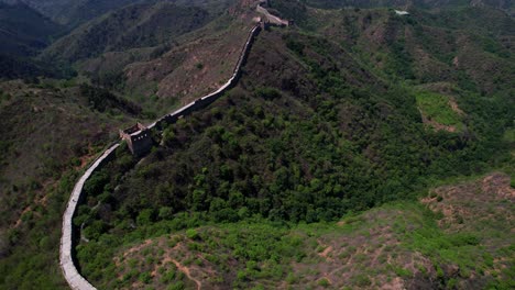 towers of restored jingshanling section of chinese great wall